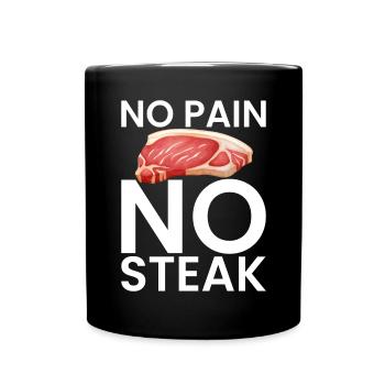 Steak Lover Steak Geschenk - Tasse einfarbig - Schwarz - Vorne