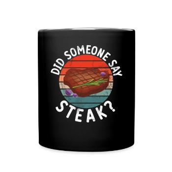 Steak Lover Steak Cadeau - Mug uni - noir - Devant