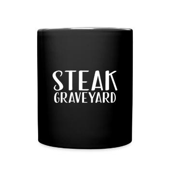 Steak Lover Steak Geschenk - Tasse einfarbig - Schwarz - Vorne