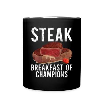 Steak Lover Steak Gift - Full Colour Mug - black - Front