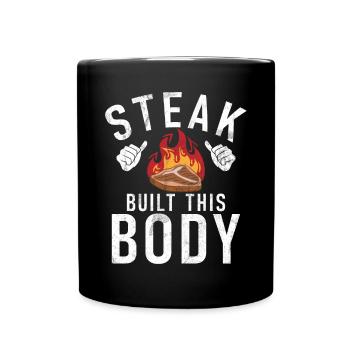 Steak Lover Steak Gift - Full Colour Mug - black - Front