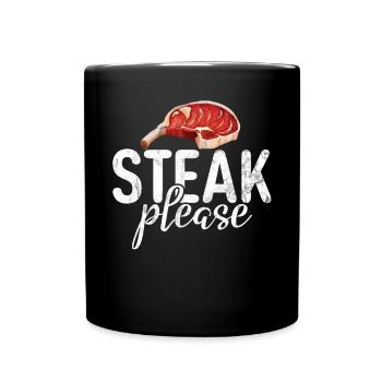 Steak Lover Steak Cadeau - Mug uni - noir - Devant
