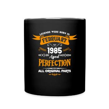 Les légendes sont nées en février 1985 - Mug uni - noir - Devant