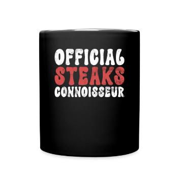 Steak Lover Steak Geschenk - Tasse einfarbig - Schwarz - Vorne