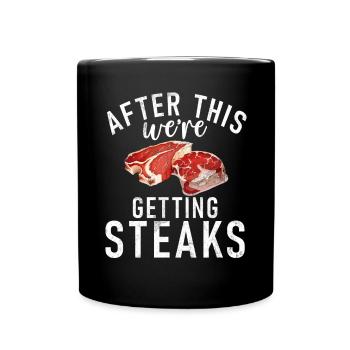 Steak Lover Steak Geschenk - Tasse einfarbig - Schwarz - Vorne