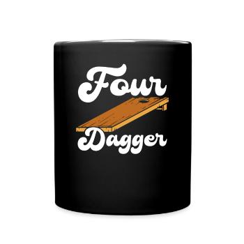 Cornhole avec quatre poignards - Mug uni - noir - Devant