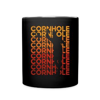 Joueur de Sunset Cornhole - Mug uni - noir - Devant