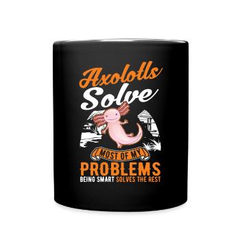 Axolotl Cadeau Amphibien à queue - Mug uni - noir - Devant