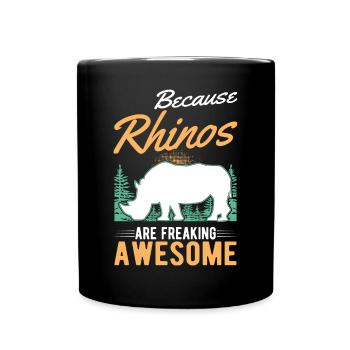 Rhinocéros Cadeau Rhino Rhinocéros - Mug uni - noir - Devant