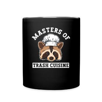 Maîtres de la cuisine poubelle - Funny Raccoon - Mug uni - noir - Devant
