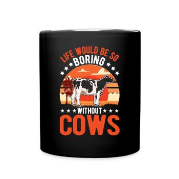 Vache Éleveurs de bovins Agriculteur Vaches - Mug uni - noir - Devant