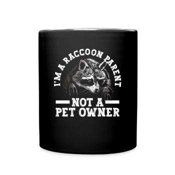 Raccoon Animal Funny - Full Colour Mug - black - Front