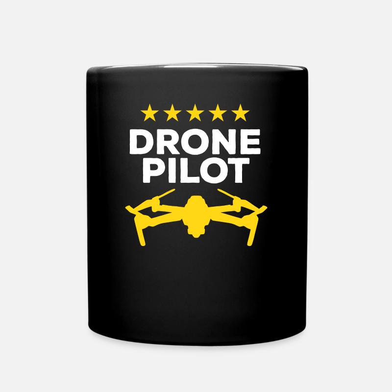 Pilote de drone Pilote de drone quadricoptère - Mug uni - noir