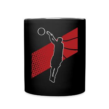 Basketball Basketballer - Tasse einfarbig - Schwarz - Vorne