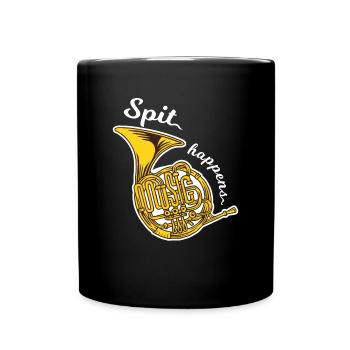 Cor Français | corne Le crachat se produit - Mug uni - noir - Devant