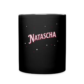 Natascha Namen personalisiert - Tasse einfarbig - Schwarz - Vorne