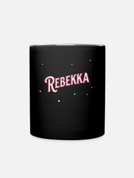 Rebekka Namen personalisiert - Tasse einfarbig - Schwarz