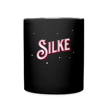 Silke Namen personalisiert - Tasse einfarbig - Schwarz - Vorne