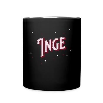 Inge Namen personalisiert - Tasse einfarbig - Schwarz - Vorne