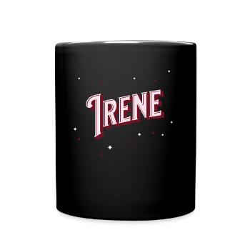 Irene Namen personalisiert - Tasse einfarbig - Schwarz - Vorne