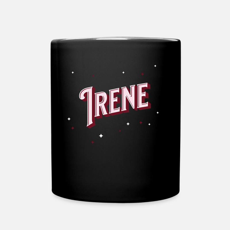 Irene Namen personalisiert - Tasse einfarbig - Schwarz