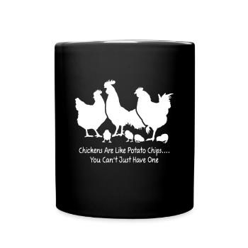 Hen Humour Drôle Enfants Chemises de poulet pour poulet Lo - Mug uni - noir - Devant