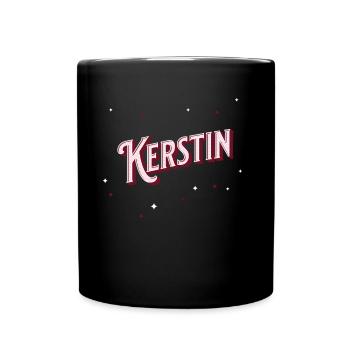 Kerstin Namen personalisiert - Tasse einfarbig - Schwarz - Vorne