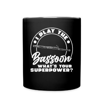 I Play The Bassoon - Tasse einfarbig - Schwarz - Vorne