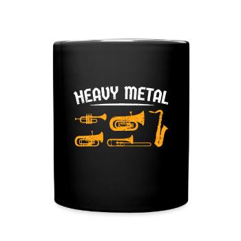 Funny Marching Band Brass Player Trompete Posaune - Tasse einfarbig - Schwarz - Vorne