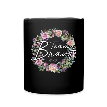 JGA Frauen T-Shirts Junggesellinnenabschied Damen - Tasse einfarbig - Schwarz - Vorne