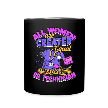 Emergency Department Nurse Hospital Hospitals - Full Colour Mug - black - Front