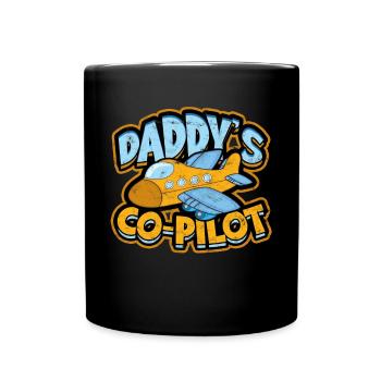 pilot flugzeug fliegen tochter geschenkidee gesche - Tasse einfarbig - Schwarz - Vorne