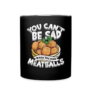 fleischklößchen essen spaghetti geschenk geschenki - Tasse einfarbig - Schwarz - Vorne