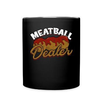 Meatballs Eat Spaghetti Gift Gift - Full Colour Mug - black - Front