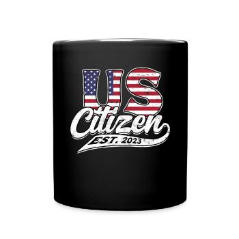 États-Unis Amérique Immigrants Citoyens américains FL américain - Mug uni - noir - Devant