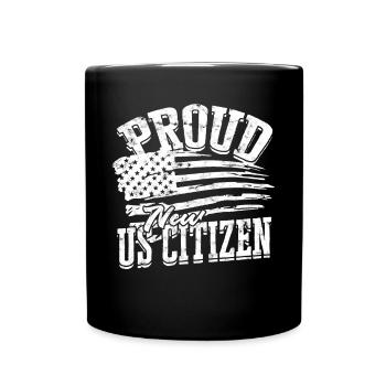 États-Unis Amérique Immigrants Citoyens américains FL américain - Mug uni - noir - Devant