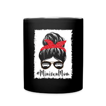 Mom Life Minivan Super Moms Drives Minivan Geschen - Tasse einfarbig - Schwarz - Vorne