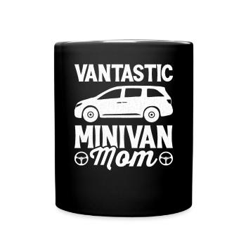 Super Mom fährt Minivan Lebensstil Minivan Mütter - Tasse einfarbig - Schwarz - Vorne