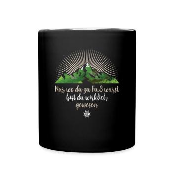 Où vous étiez à pied - Randonnée montagne nature - Mug uni - noir - Devant