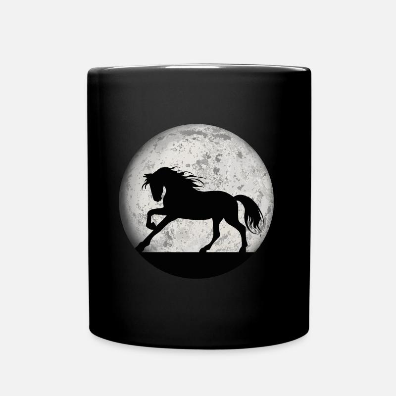 Pferde und Reiten. Reitmode für Pferdefreunde - Tasse einfarbig - Schwarz