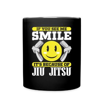 Jujutsu Tu me vois sourire à cause du Jiu Jitsu MMA - Mug uni - noir - Devant