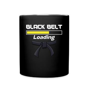 Jiu jitsu Black Belt Loading Jujutsu Martial Arts - Full Colour Mug - black - Front