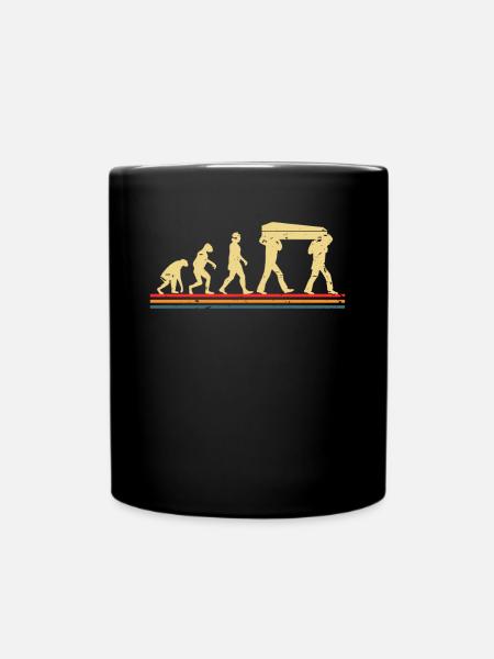 Vintage Retro Evolution Bestatter Shirt - Tasse einfarbig - Schwarz