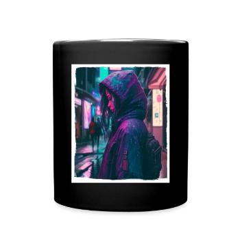 Vaporwave Aestethic Retro Japon Neon Emo Anime - Mug uni - noir - Devant