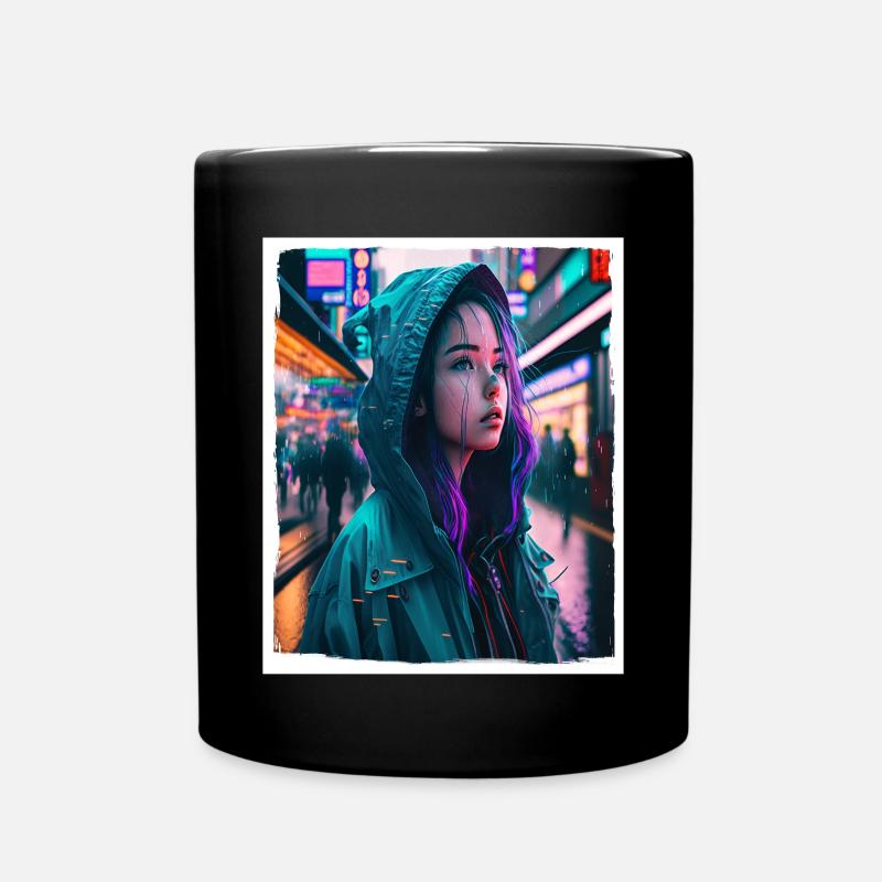 Vaporwave Aestethic Retro Japan Neon Emo Anime - Tasse einfarbig - Schwarz