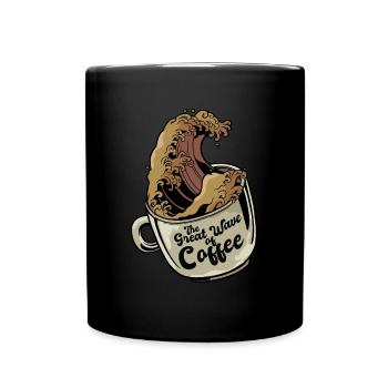 Kaffee - La grande vague de Kaffee - Mug uni - noir - Devant