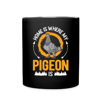 Pigeons Home Pigeon Breeding Pigeon Fancier - Full Colour Mug - black - Front