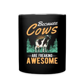 Cow Cattle breeder Farmer Farmer Cows - Full Colour Mug - black - Front