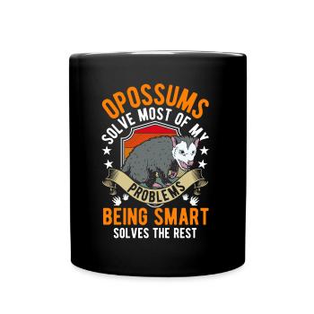 Opossum Gift Possum Marsupial - Full Colour Mug - black - Front