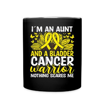 Bladder Cancer Ribbon Month Movement Aunt - Full Colour Mug - black - Front